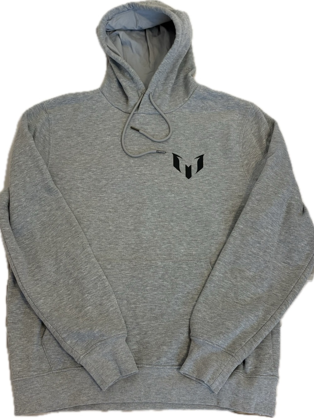 Messi Collection Gray Logo Pullover Hoodie Sweatshirt